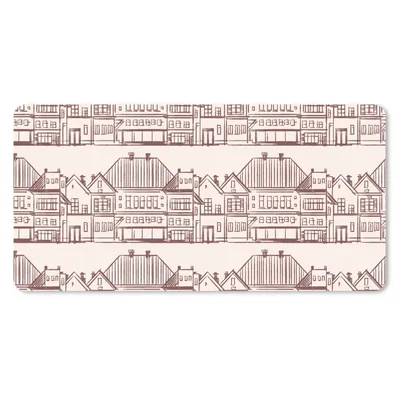 Produktbild von MuchoWow® Mauspad Mousepad Häuser - Muster - Abstrakt 60x30 cm - Mousepads - Maus Mat - Pad - Mausunterlage - Nachhaltig