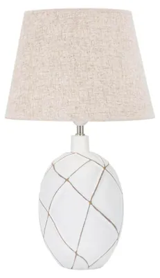 Immagine prodotto di Lampada da Tavolo Lines 35x60x35 cm in Poliresina Bianco/Marrone