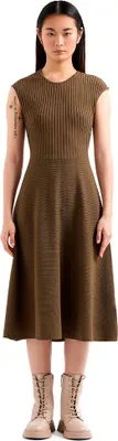 Produktbild von Armani Exchange Xw000119_af10352 Kurzarm Midi-kleid Braun XS Frau Braun XS