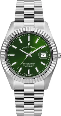 Produktbild von Zegarek damski męski JACQUES DU JWN01707 zielony klasyczny