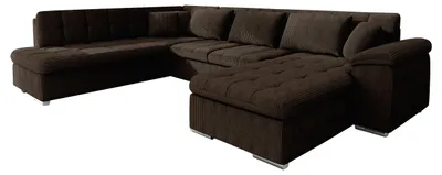 Produktbild von MIRJAN24 Ecksofa Niko Cord, Polsterecke mit Schlaffunktion, Sofa, Polstergarnitur (Farbe: Poso 06, Seite: Rechts)