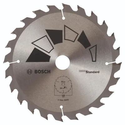 Produktbild von Bosch Kreissägeblatt STANDARD D= 165 mm, Bohrung= 20 mm, Z= 24