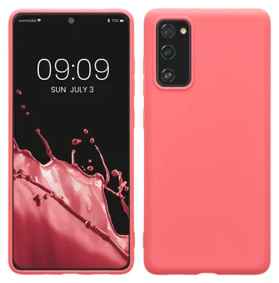 Produktbild von kwmobile Handyhülle für Samsung Galaxy S20 FE Hülle - TPU Case - Kabelloses Laden - Schutzhülle Cover in Neon Koralle