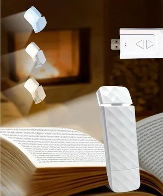 Obrázok produktu pre LED lampa na čítanie, nabíjací kábel USB, 3 režimy osvetlenia (teplé, prírodné, jasné), 5 LED diód, výdrž batérie 80 hodín