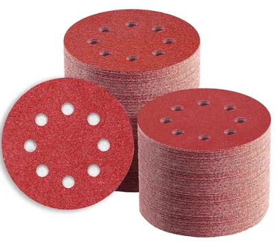 Produktbild von Schleifpapier 125mm Klett 220 Körnung 8 Loch 110 Stück für Exzenterschleifer