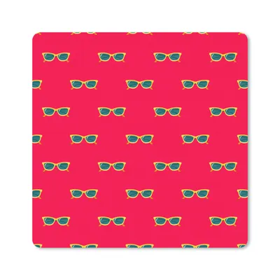 Produktbild von MuchoWow® Mauspad Mousepad Sommer - Sonnenbrille - Rot 30x30 cm - Mousepads - Maus Mat - Pad - Mausunterlage - Gaming
