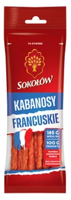 Obrázok produktu pre Sokołów Francúzske klobásy kabanos, 100 g