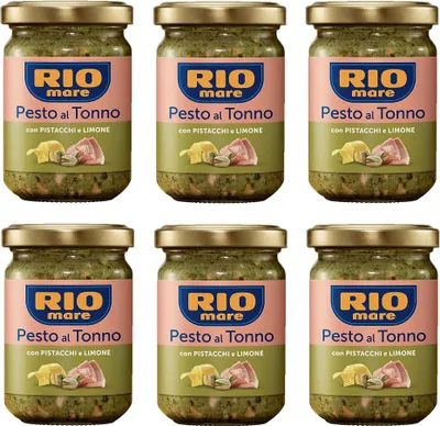 Produktbild von 6x Rio Mare Pesto al Tonno con Pistacchi e Limone Thunfischpesto mit Pistazien und Zitrone 130g