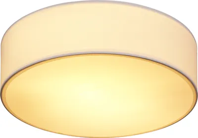 Produktbild von MONZANA® Deckenlampe Stoff Wohnzimmer Schlafzimmer E27 Weiß 38cm Rund 2-Flammig 40W Lampe Flur Küche Deckenstrahler Deckenleuchte Stoffdeckenlampe