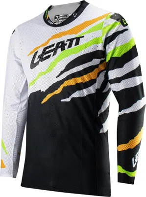 Image de Leatt 5.5 UltraWeld Tiger Motocross Jersey, noir/blanc/vert, S