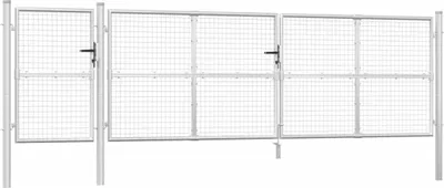 Obrázok produktu pre vidaXL Sieťová záhradná brána strieborná 500x125 cm Pozinkovaná oceľ