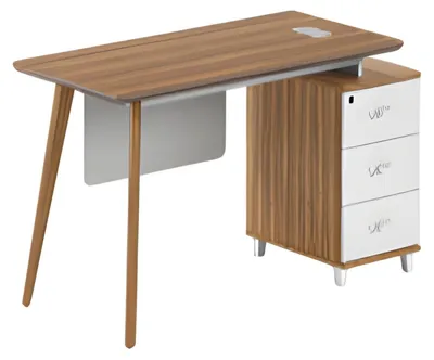 Immagine prodotto di Scrivania moderna in legno con spazio di archiviazione ed eleganti cassetti bianchi