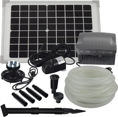 Produktbild von Agora-Tec® Solar Bachlauf - Pumpen - Set mit Akku und LED Licht AT-10W-BLH-V2.0