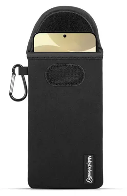 Productafbeelding van MobyDefend Hoesje - Geschikt voor Samsung Galaxy S24 Plus (S24+) - Neopreen Pouch Met Karabijnhaak - Insteek - Riemlus - Zwart