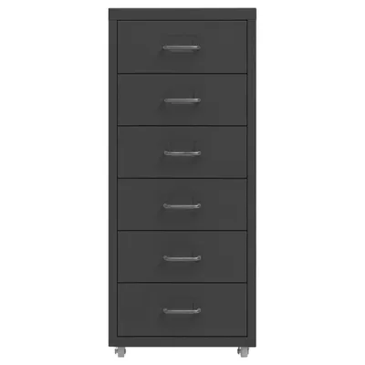 Immagine prodotto di Schedario Mobile Antracite 28x41x69 cm in Metallo