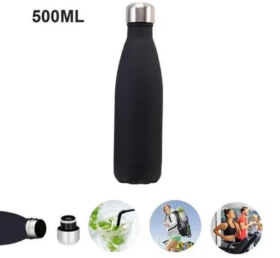 Immagine prodotto di Borraccia termica - Acciaio inossidabile - 500 ml - Mantiene le bevande calde per 12 ore - Mantiene le bevande fredde per 14 ore - Chiusura a scatto