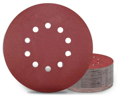 Produktbild von 225-mm-Schleifscheiben, 25 runde Schleifpads, K?rnung P240, 10 L?cher, fš¹r Langhalsschleifer, Trockenbauschleifer und Giraffenschleifer