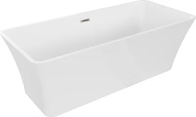 Produktbild von Mexen Tonia freistehende Badewanne 170 x 75 cm, weiß, Überlauf aus gebürstetem Nickel - 52171707500-97