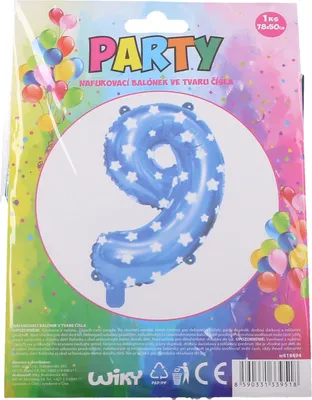 Produktbild von Aufblasbarer Ball – Nummer 9 blau