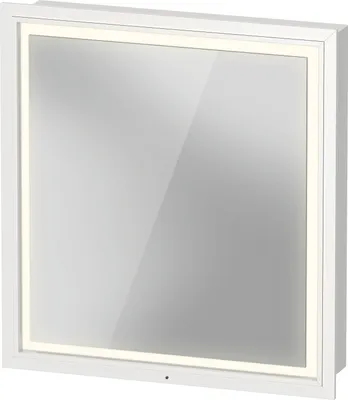 Image de Duravit L-Cube armoire de toilette avec éclairage LED, blanc, 650x155x700mm, 1 porte, charnière à droite, Touch-LED, prise J, LC7650R18182000