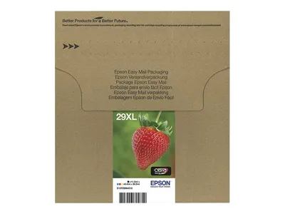 Produktbild von Epson Multipack 4-colours 29XL EasyMail, Cyan, Schwarz, Magenta, Gelb, Epson, High (L) Yield, 11,3 ml, 35,5 ml, Strawberry