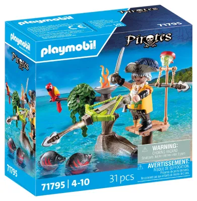Produktbild von PLAYMOBIL Pirates Pirat mit Balliste, Pirat, 4 Jahr(e), Mehrfarbig, Kunststoff