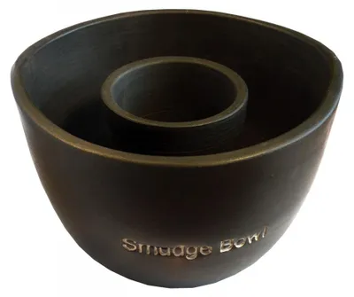 Produktbild von Räuchergefäß "Smudge-Bowl" gross Keramik schwarz