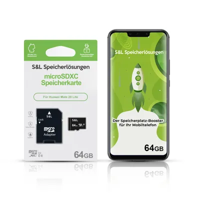 Produktbild von microSD Speicherkarte S&L für Huawei Mate 20 Lite - Speicherkapazität: 64 GB