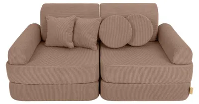 Zdjęcie produktu dla Kanapa Pocket 120 cm, aksamit, 10 elementów, SLIMCORD, dla dzieci, modułowa, pianka OEKO-TEX, do zabawy