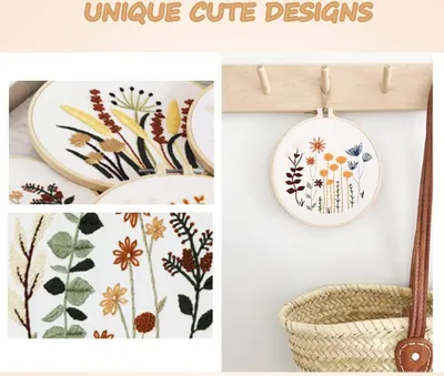 12 Stück Stickrahmen 26cm Aus Bambus - Für Kreuzstich Und Stickerei