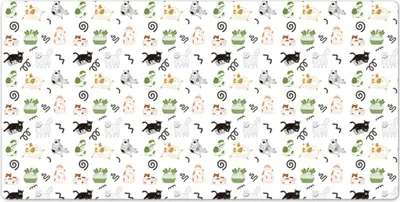 Produktbild von Laptop Schreibtischmatte - Mauspad - 120x60 cm - Tischunterlage - Comic -Katzen