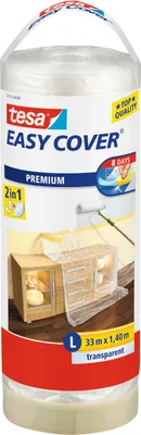 Produktbild von tesa Abdeckfolie 33 m x 1,4m Schutzpapier Malerpapier Abklebeband Nachfüllrolle
