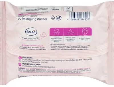 Produktbild von Balea Abschminktücher Pflegend 3in1 - 25 St