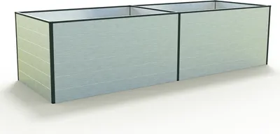 Produktbild von GFP Aluminium Hochbeet KINGSIZE DANIELA - 297 x 77 x 77 cm - Alu natur, Stecksystem, langlebig