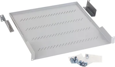 Image de Tritón RAC-UP-450-A1 19" Fachboden perforiert, 1HE, 450mm, 40kg, Triton RAC-UP-450-A1, lichtgrau