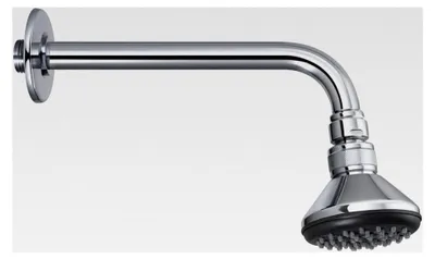 Produktbild von Duschkopfset mit Wandarm und verchromtem Brausekopf aus Messing