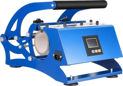 Tassenpresse - 6-in-1 Sublimationspresse - 500 W - Temperatur- & Zeitsteuerung - Austauschbare Heizelemente - 50 Hz - Blau