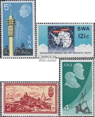 Produktbild von Briefmarken Namibia - Südwestafrika 1971 Mi 363,364,365-366 (kompl.Ausg.) FDC Briefmarkenausstellung