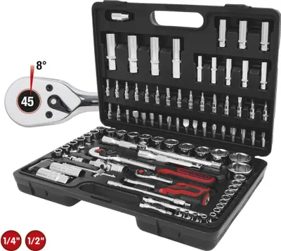 Productafbeelding van KS Tools set sleutels, 1/4" en 1/2", CHROMEplus, 96-delig
