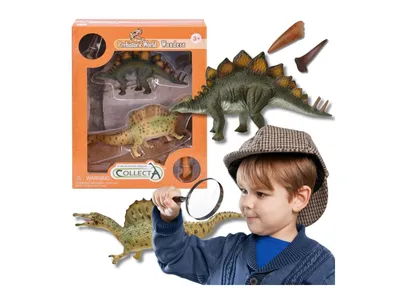 Obrázok produktu pre Collecta Sada figúrok dinosaurov, Stegosaurus a Spinosaurus 3+