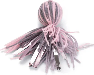 Image de Beeztees Octopus Ball Octy - jouet pour chat - gris/rose - 12x4x4 cm