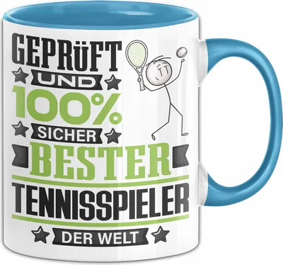 Produktbild von Tennisspieler Geschenk Lustiger Spruch für Tennisspieler Geschenkidee Bester Tennisspieler Der Welt (Blau)