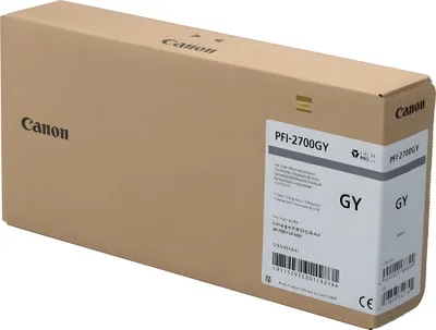Produktbild von Canon PFI-2700 GY, Grau, Latexbasierte Tinte, 700 ml, 1 Stück(e), Einzelpackung