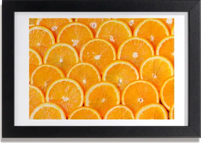 Produktbild von Bild 30x20 MDF-Rahmen, Wandkunst Orangenscheiben
