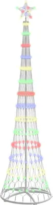 Image de Arbre de Noël LED multicolore, 250 cm, en métal, marque vidaXL