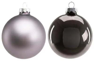 Produktbild von TrendLine Weihnachtskugeln aus Glas Ø 8 cm warmgrau 6 Stück