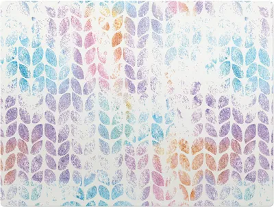 Produktbild von Blätter in Pastellfarben – Bodenschutzmatte – Stuhlunterlage 120x90 cm – Rutschfest – Hartbodenmatte