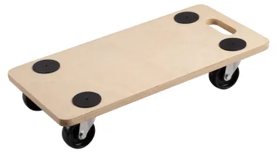 Produktbild von Metafranc Transportroller 590 x 290 mm 200 kg Tragkraft Sperrholz PP-Räder Möbelroller