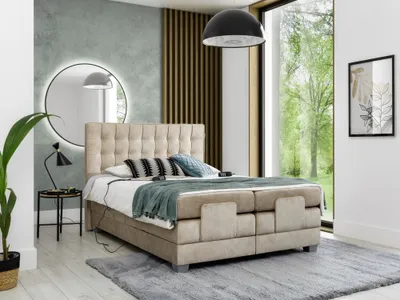 Obrázek produktu pro Elektrická polohovací postel 200x200 ZONA - béžová + topper