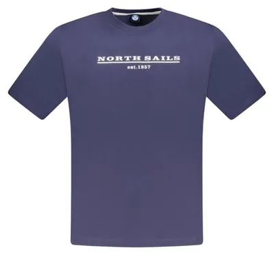 Produktbild von Herren T-Shirt Blau: Kurzarm, Rundhals mit Print und Logo
